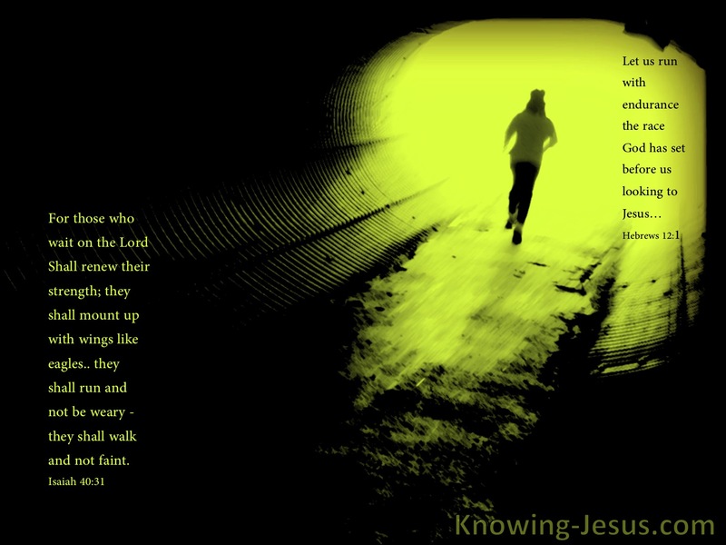 Isaiah 40:30 Run With Patience (devotional) (green)